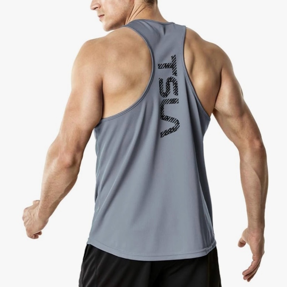 TSLA Men's Athletic Training Gym Tank Top
